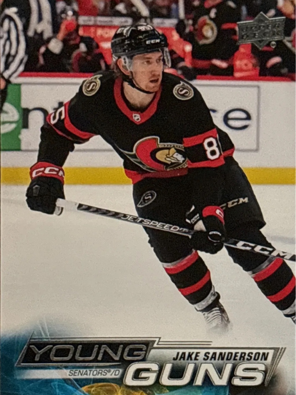Upper Deck Young Guns Jake Sanderson Hockey Trading Card